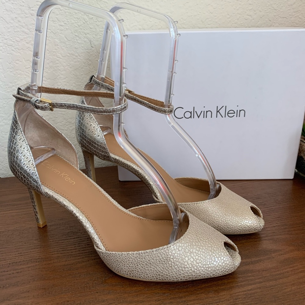 Calvin Klein Peep Toe Heels, NEW in box